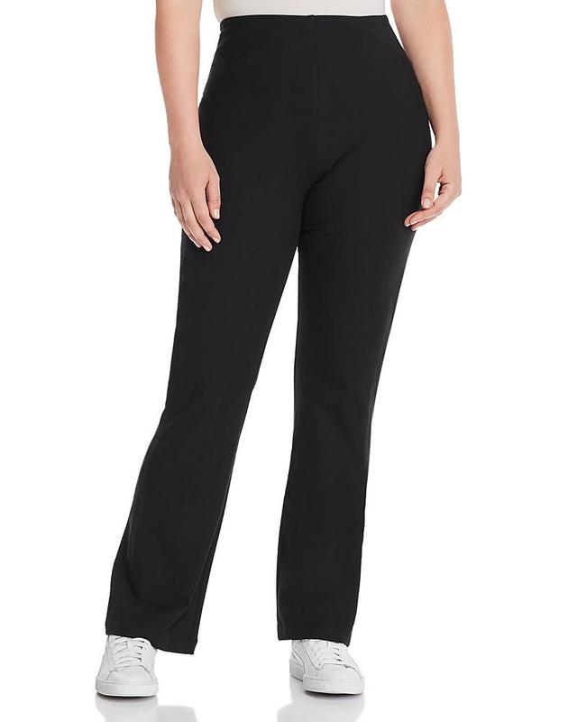 Lysse Plus Size Tara Bootcut Cotton Leggings (Black) Women's Casual Pants Product Image