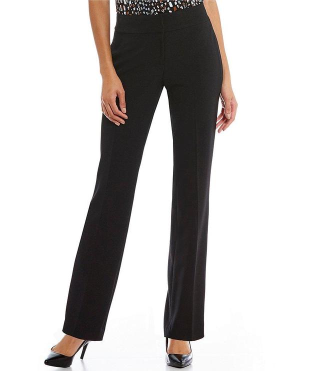 Kasper Solid Crepe Slim Pants Product Image