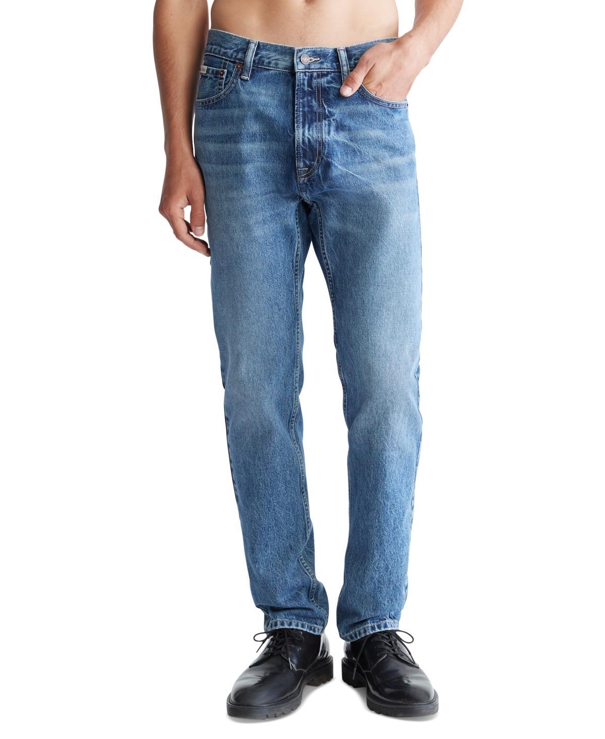 Calvin Klein Mens Standard Straight-Fit Stretch Jeans Product Image