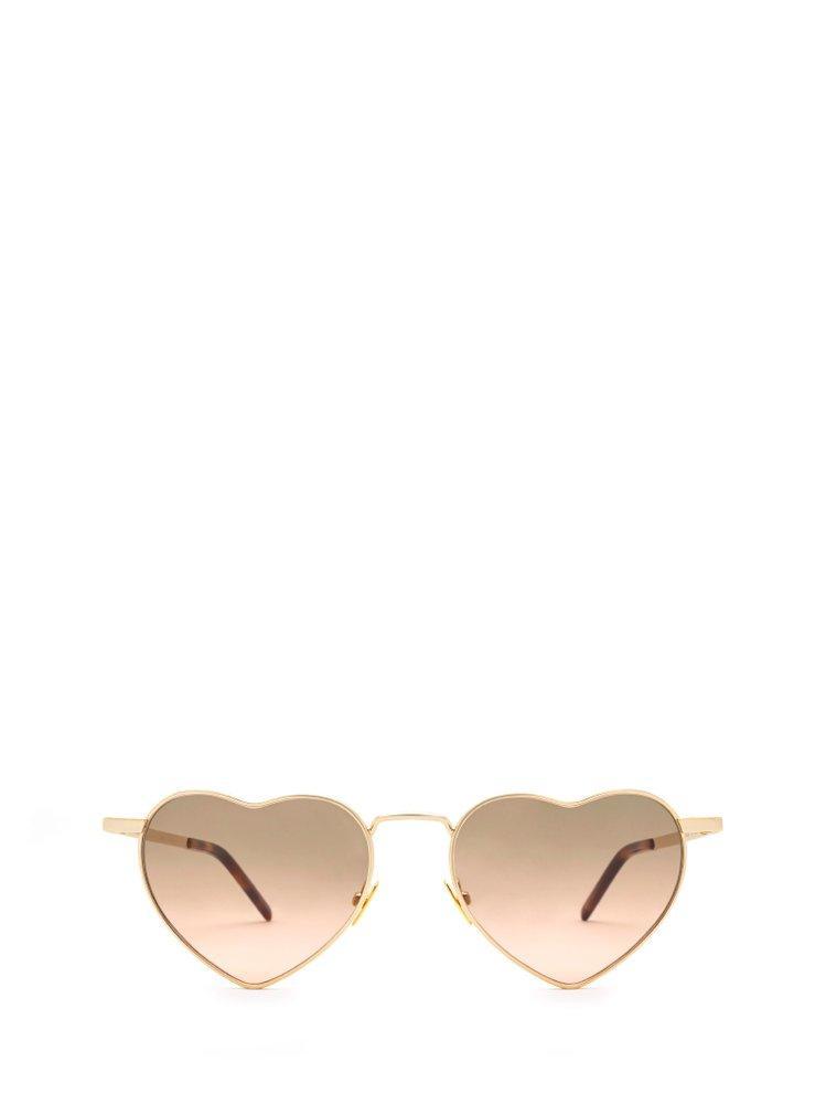 Eyewear Loulou Heart Frame Sunglasses In Gold Product Image