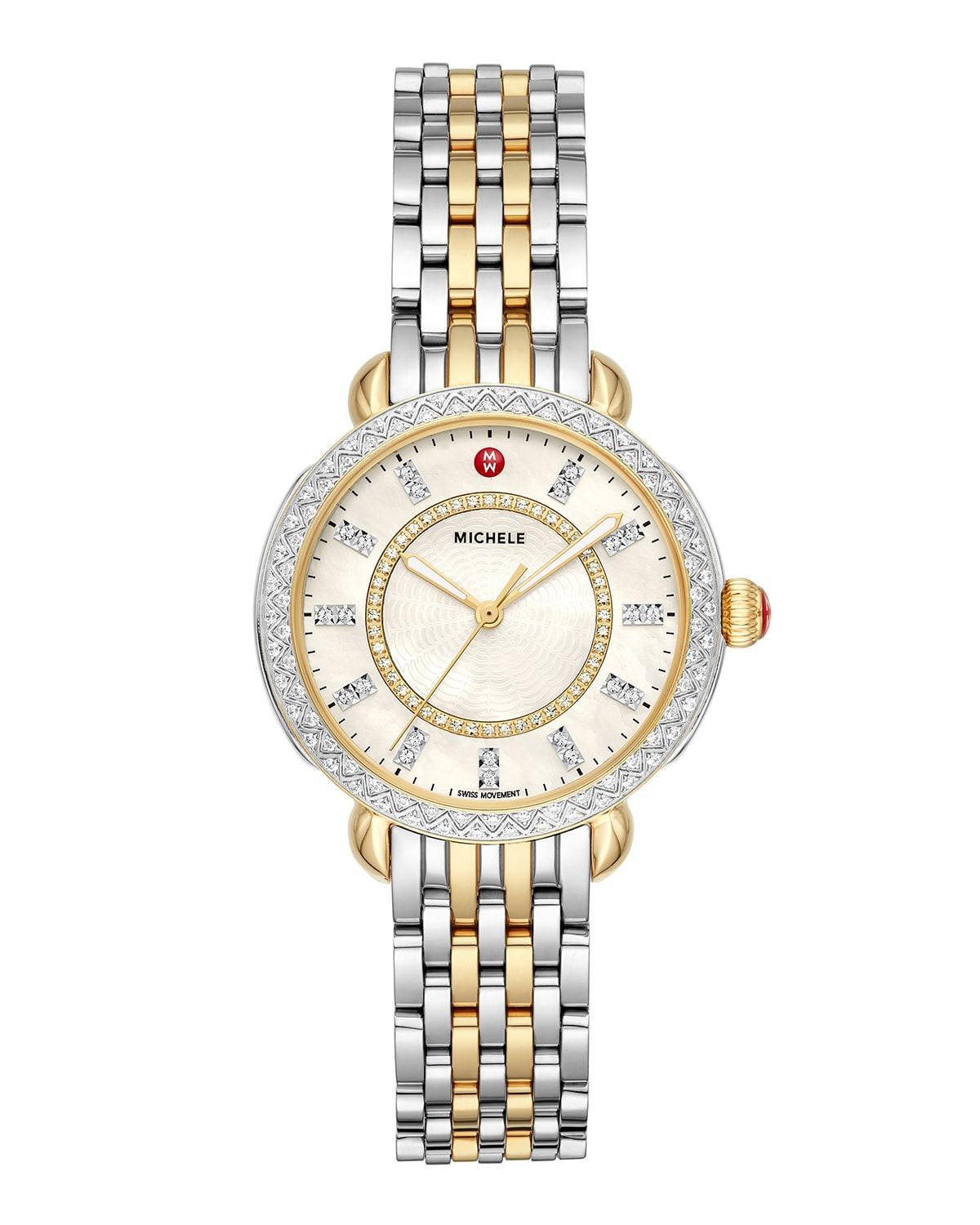 Womens Sidney Classic Two-Tone Yellow Goldplated Stainless Steel & Diamond Bracelet Watch Product Image