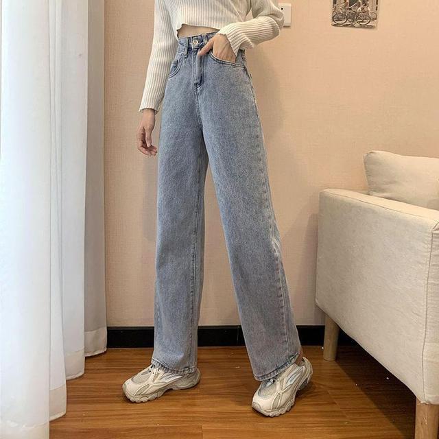 High Waist Wide Leg Jeans Product Image