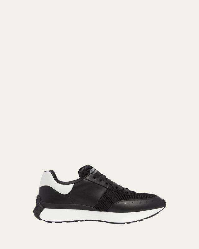 Mens Leather Low-Top Sneakers Product Image