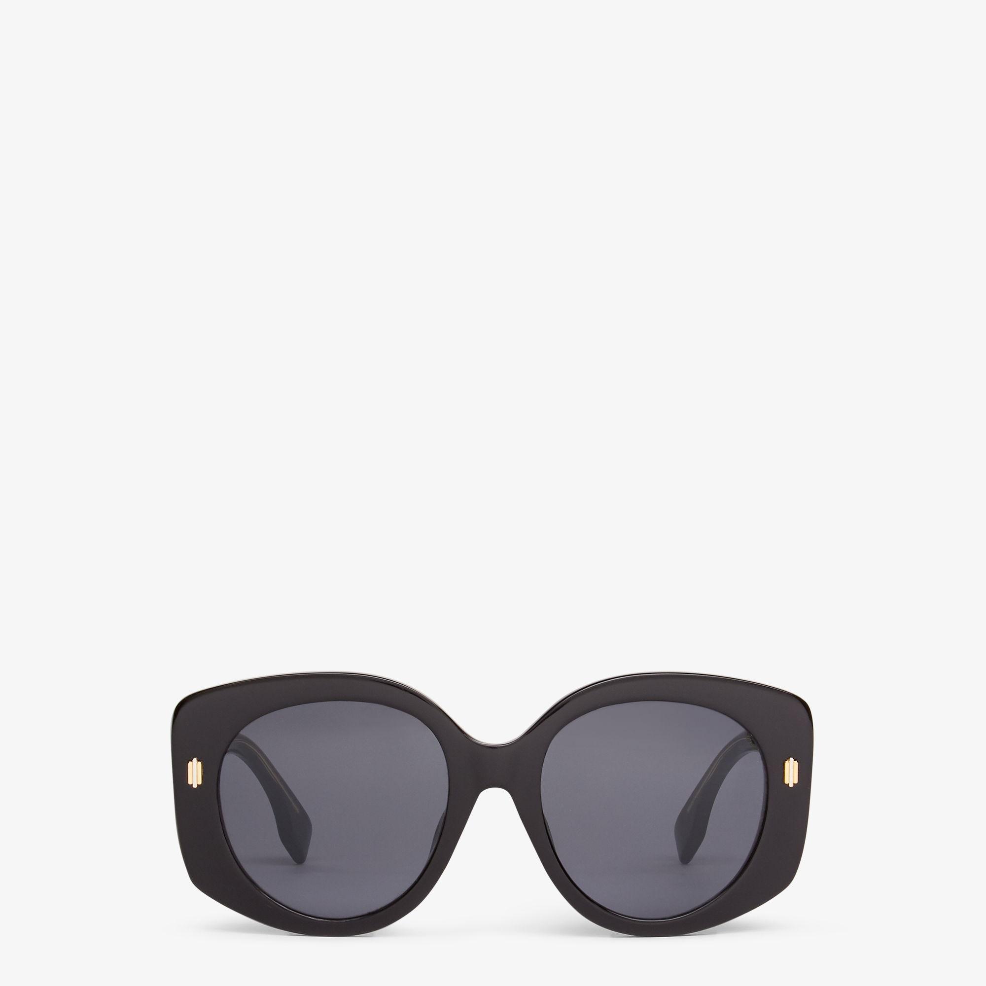 Fendi RomaLow bridge fit black acetate sunglasses Product Image