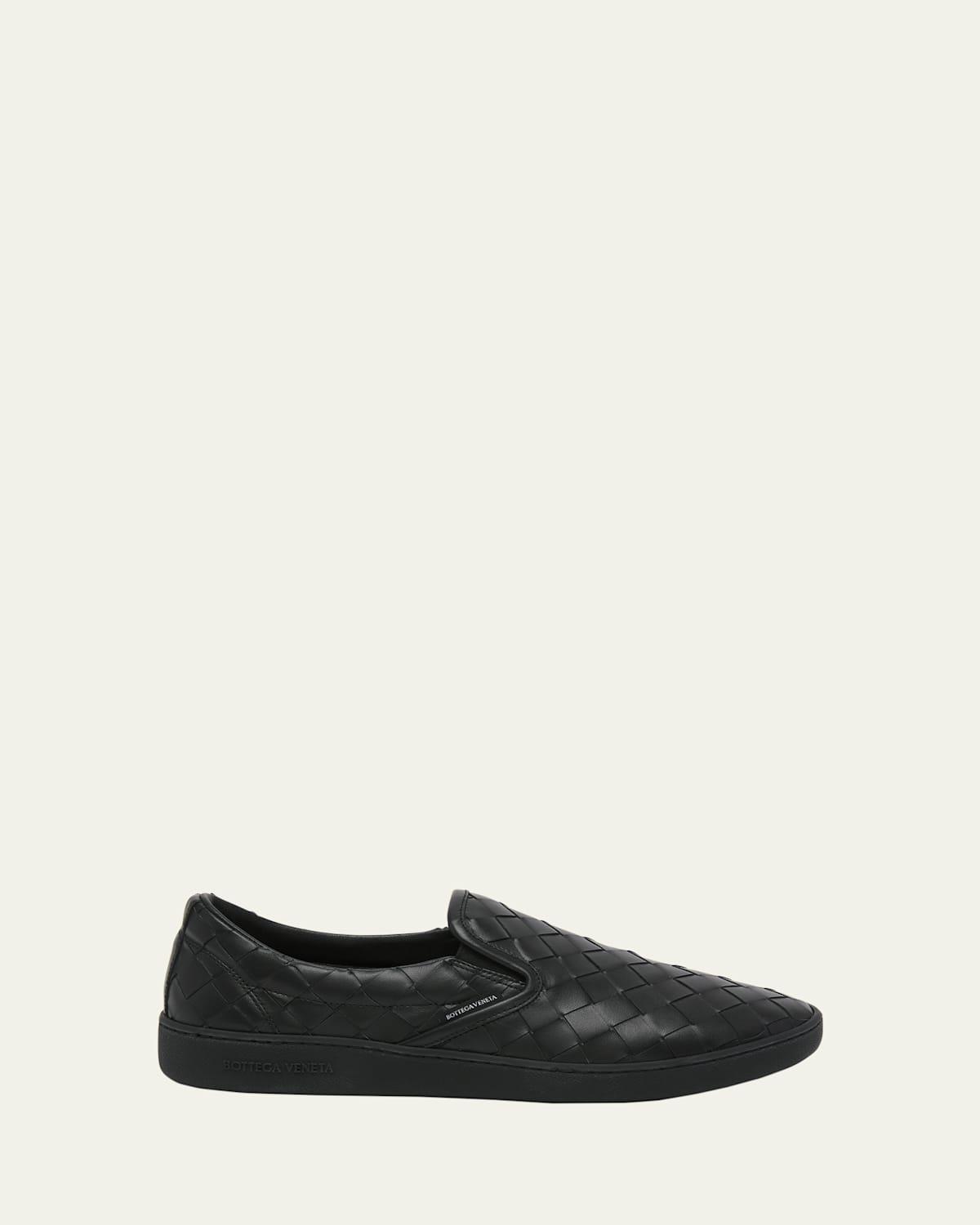 Mens Sawyer Intrecciato Leather Slip-On Sneakers Product Image