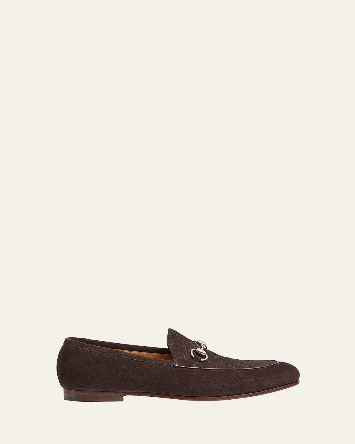 Men's Jordy Guccissima Suede Loafers  Product Image