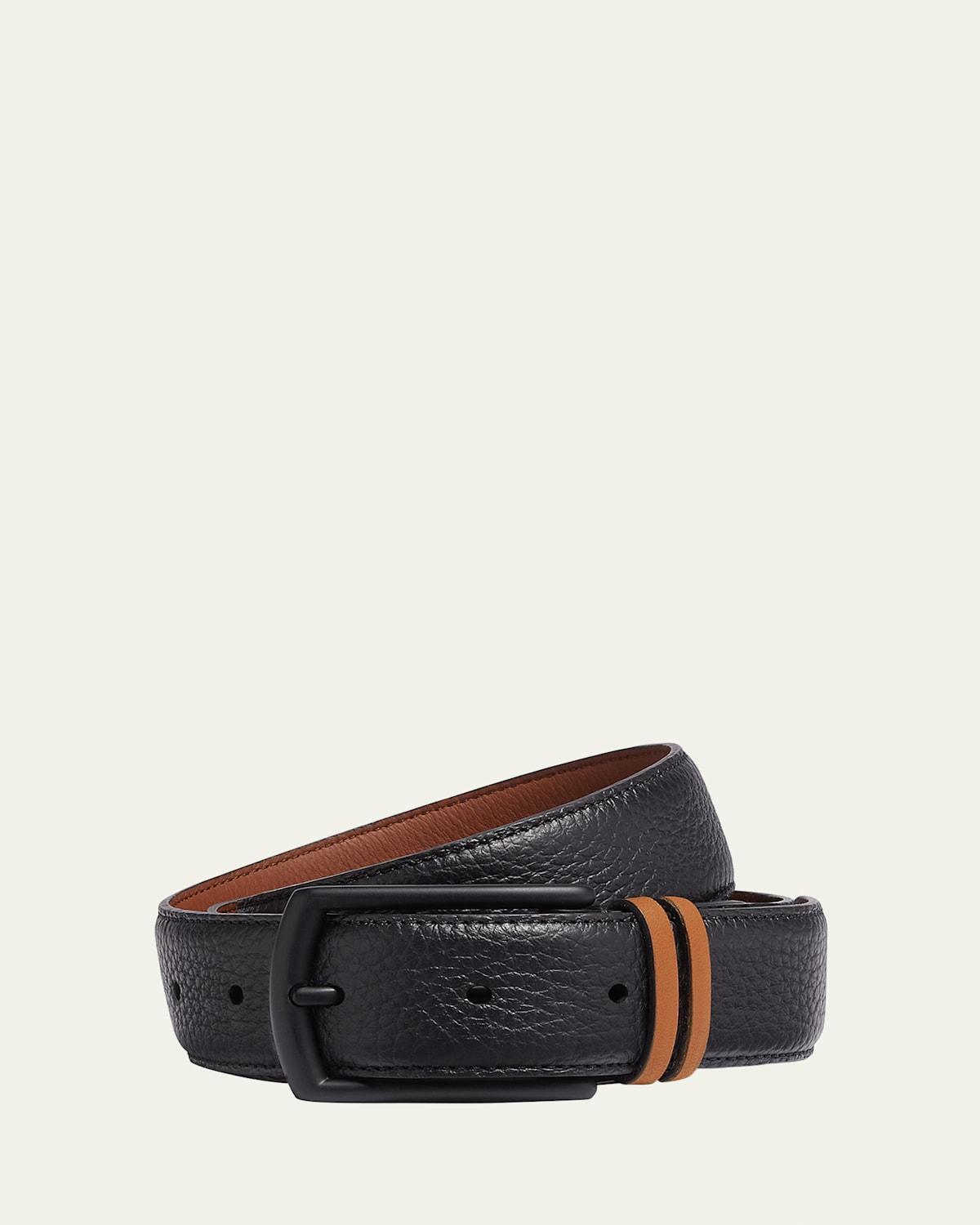 Men's Grained Calfskin Belt Product Image