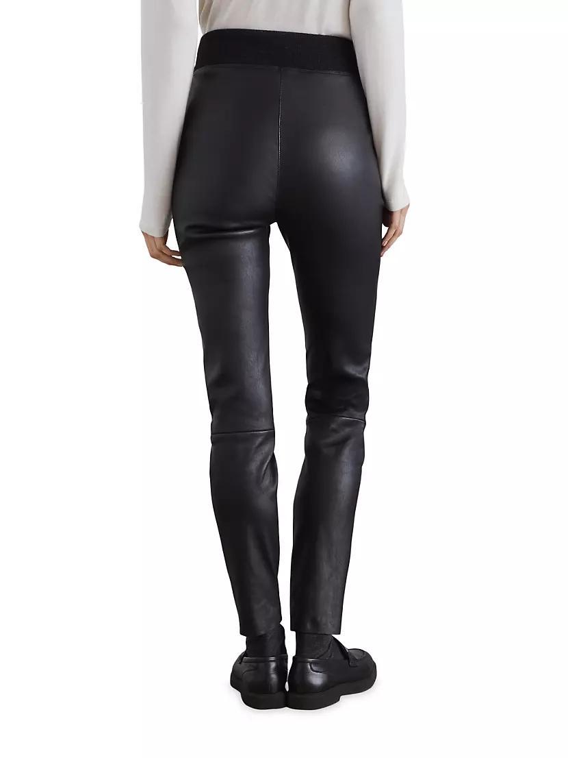 Womens Stretch Nappa Leather Leggings Product Image