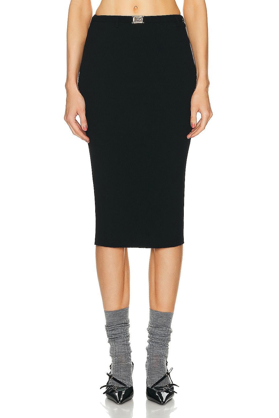 Miu Miu Midi Skirt in Black Product Image