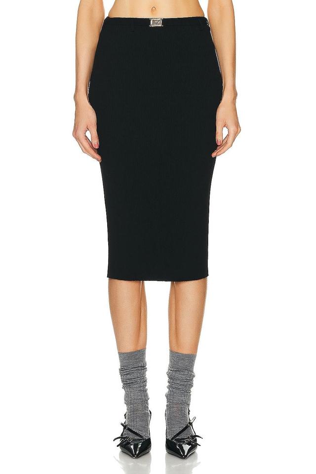 Miu Miu Midi Skirt in Black Product Image