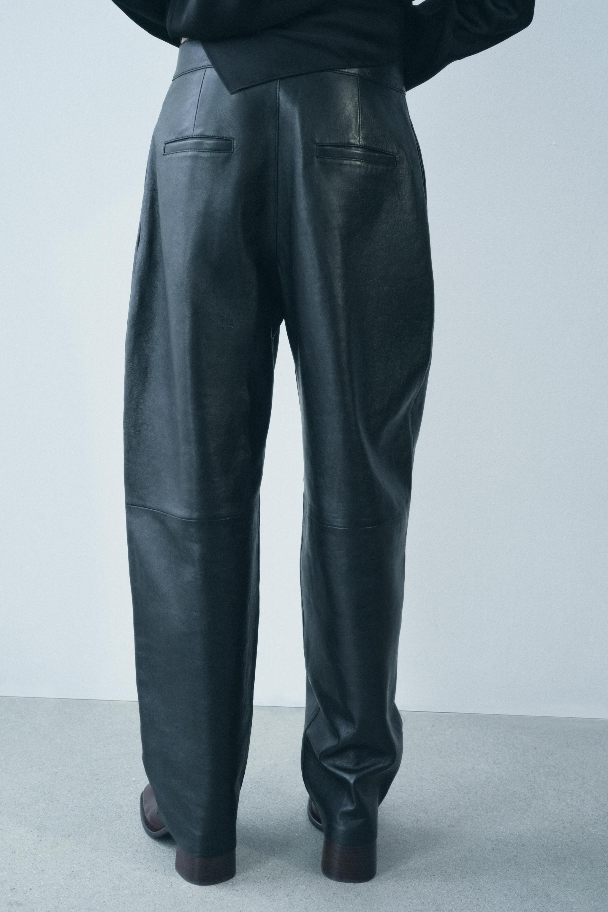 100% LEATHER BALLOON PANTS ZW COLLECTION Product Image