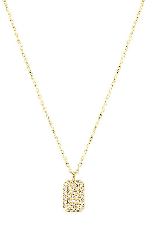 STONE AND STRAND Tagged Diamond Pendant Necklace in Gold & White - Metallic Gold. Size all. Product Image