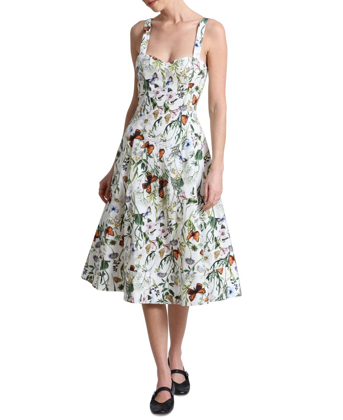 Women's Printed A-Line Midi Dress Product Image