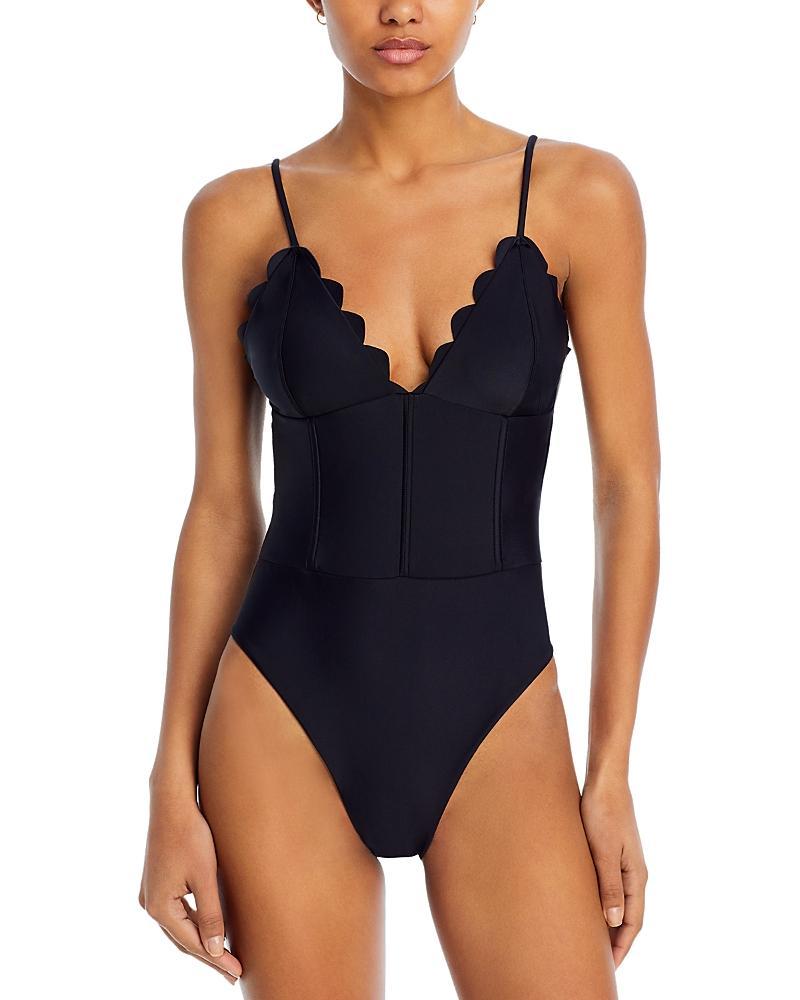 Womens Mikayla Scalloped One-Piece Swimsuit Product Image