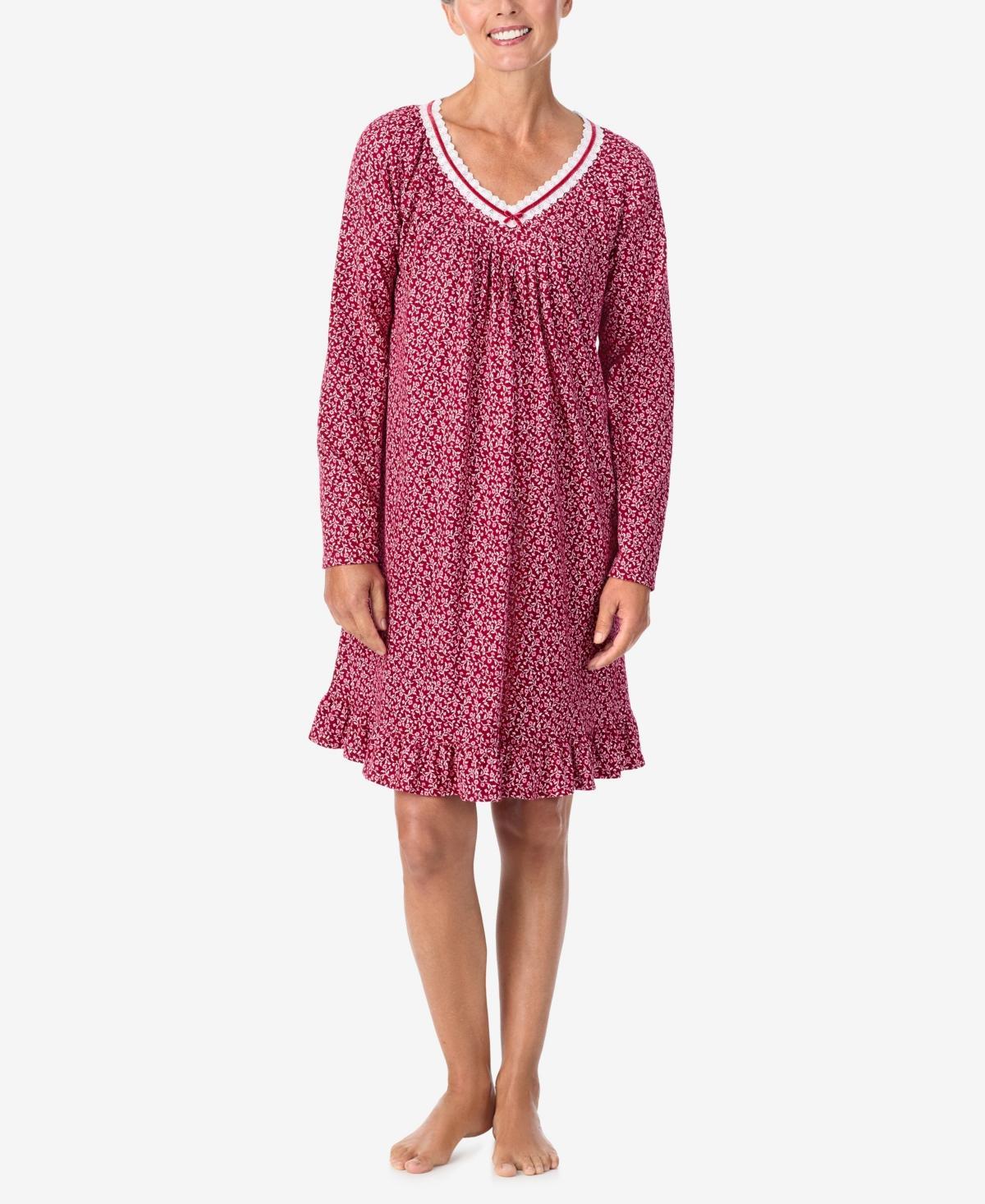 Aria Womens Long Sleeve Sleepshirt Product Image