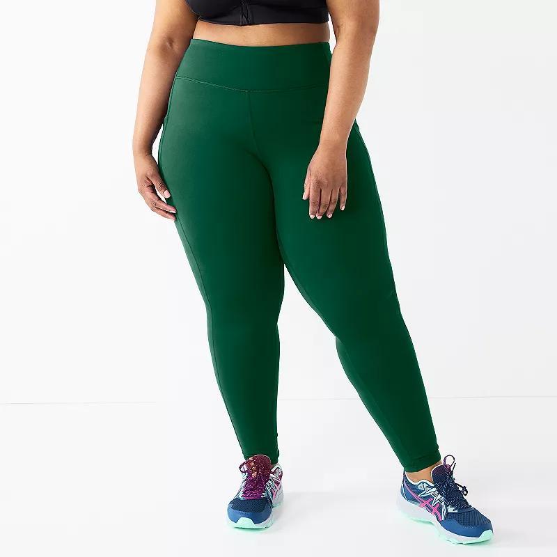 Plus Size Tek Gear Ultrastrech High-Waisted Side Pocket Leggings, Womens Product Image