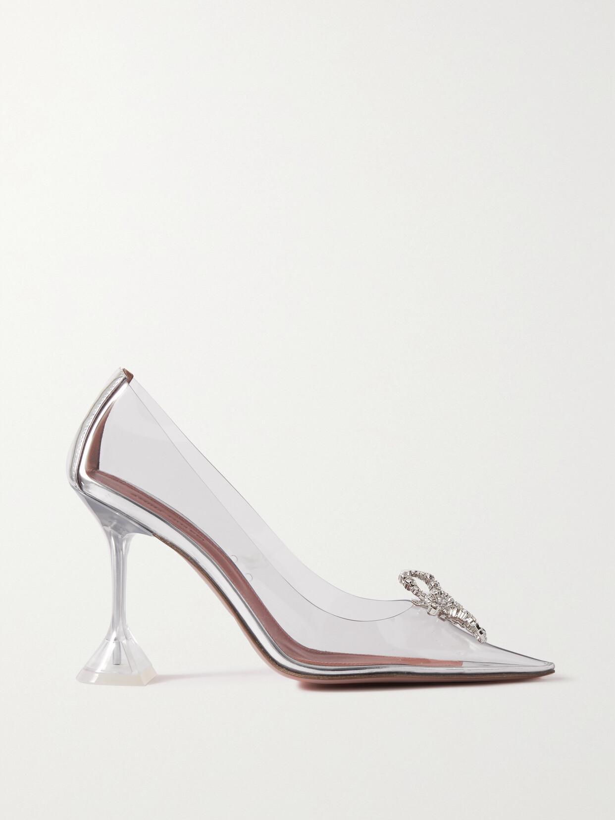 Rosie Crystal-embellished Pvc Pumps In White Product Image