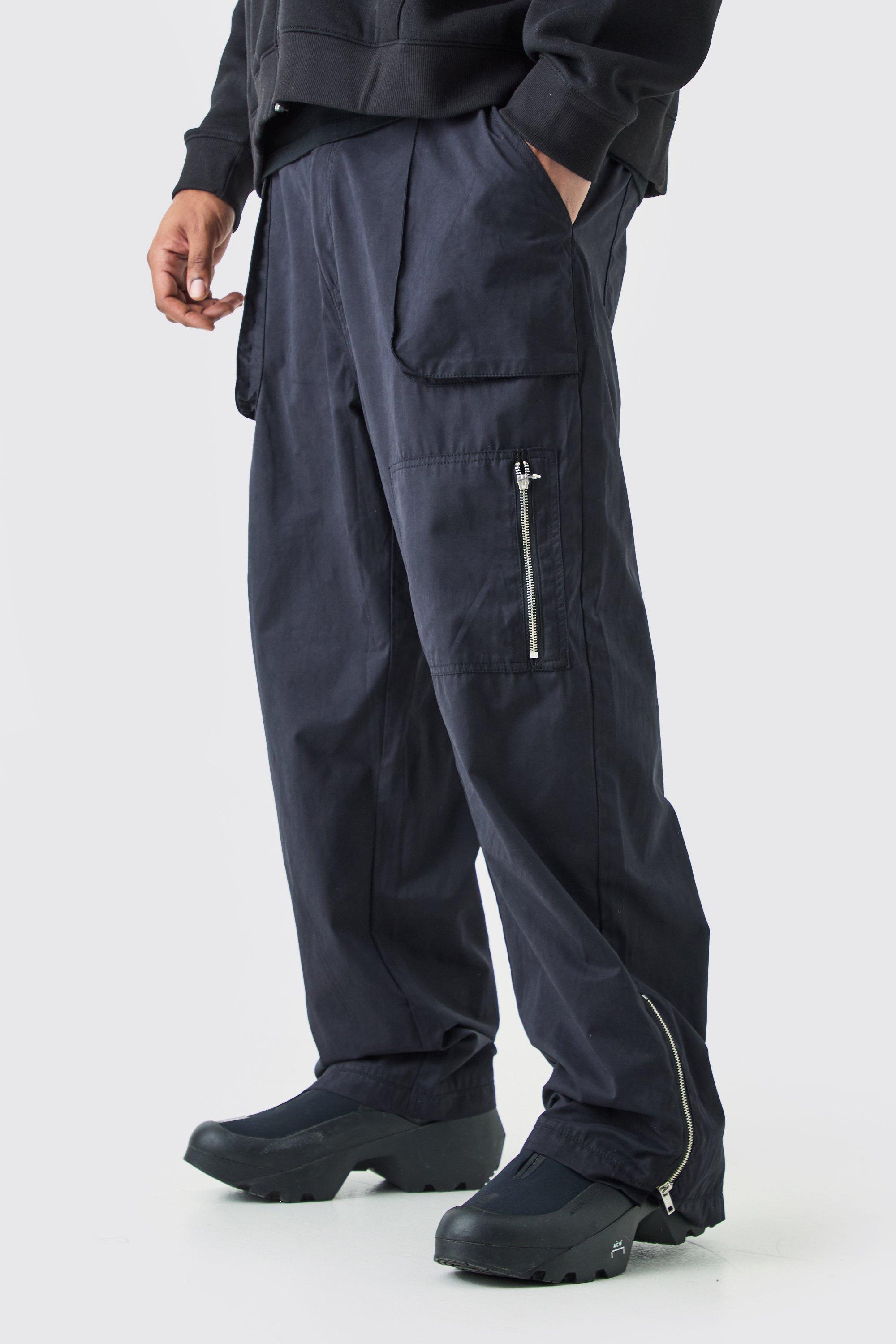 Plus Fixed Waist Relaxed Peached Cargo Trouser | boohooMAN USA Product Image