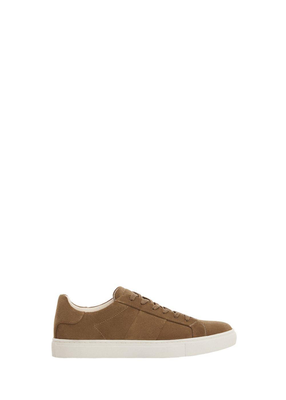 MANGO MAN - Laces suede sneaker medium brownMen Product Image