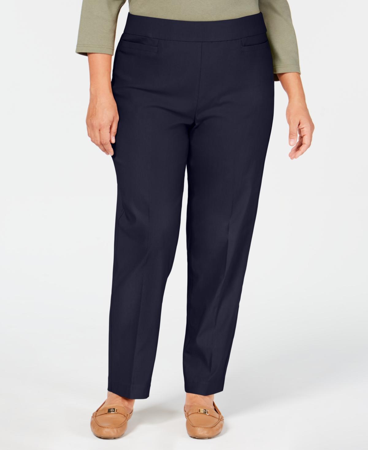 Plus Size Alfred Dunner Allure Pull On Ankle Pants, Womens Product Image