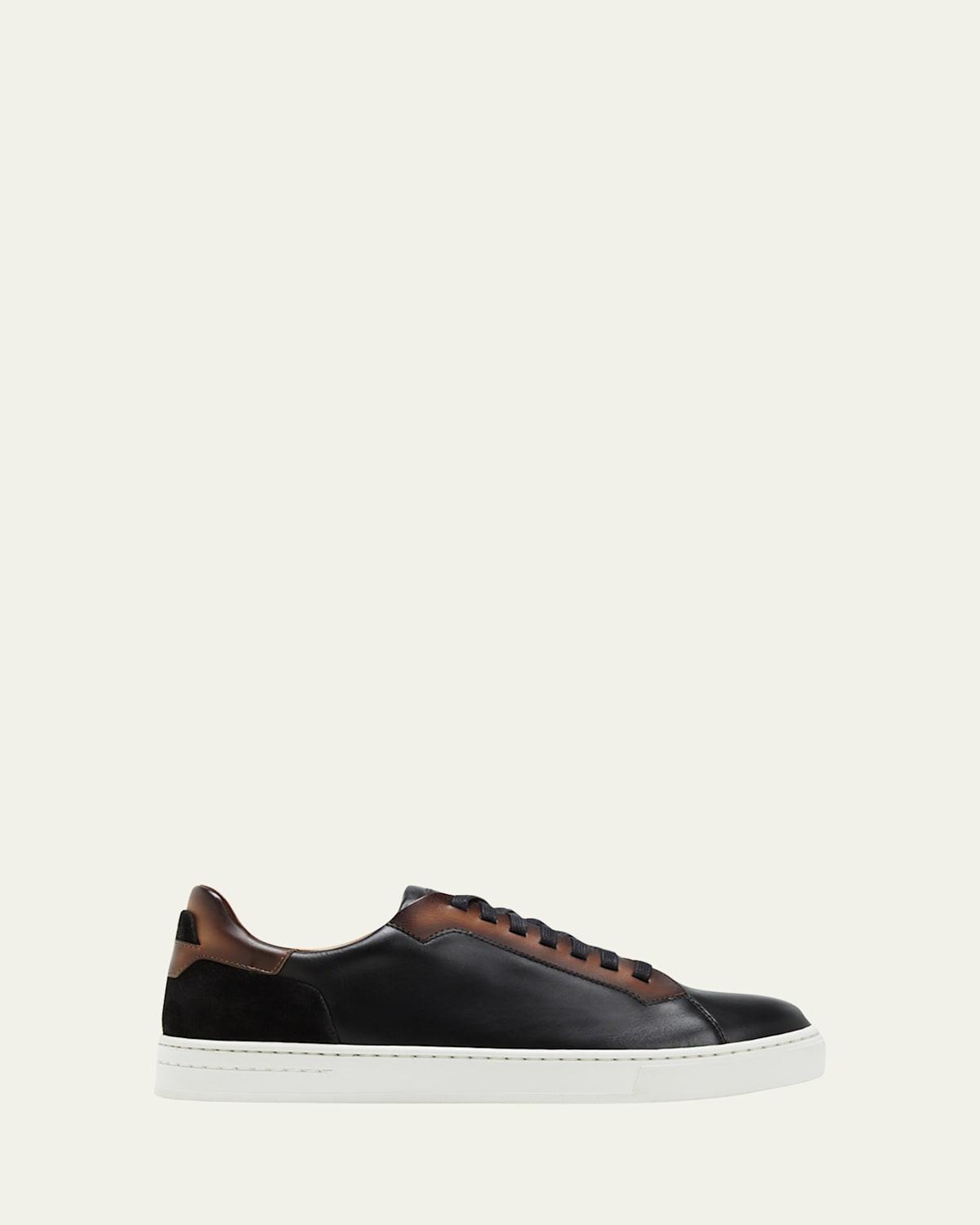 Mens Amadeo Bicolor Leather Low-Top Sneakers Product Image