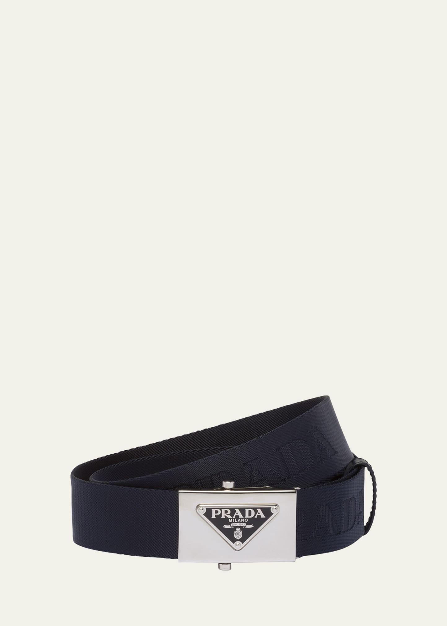 Mens Triangle Logo Nylon Belt Product Image