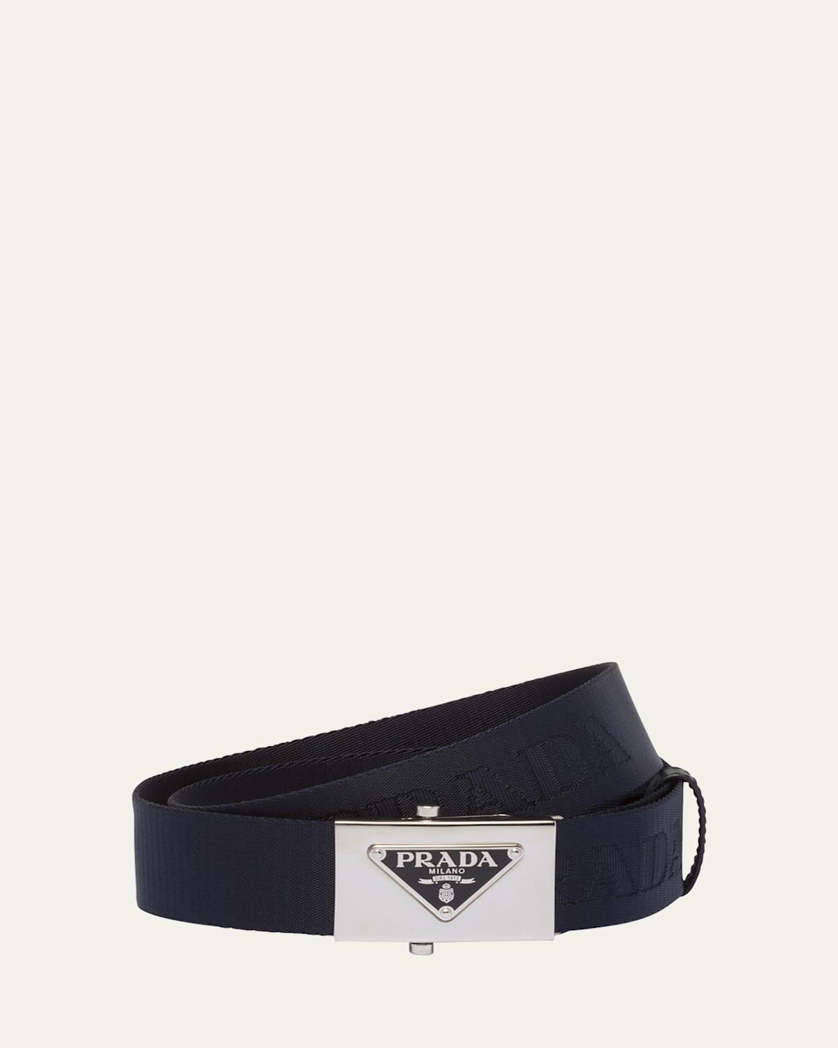 Mens Triangle Logo Nylon Belt Product Image