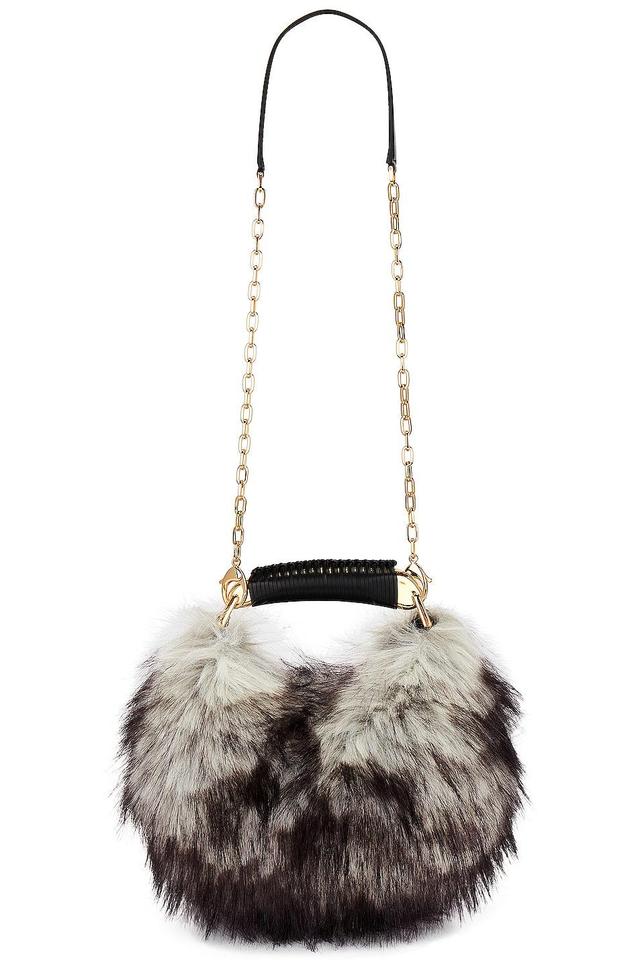 TOM FORD Faux Fur Bianca Mini Hobo Bag Grey.. Product Image