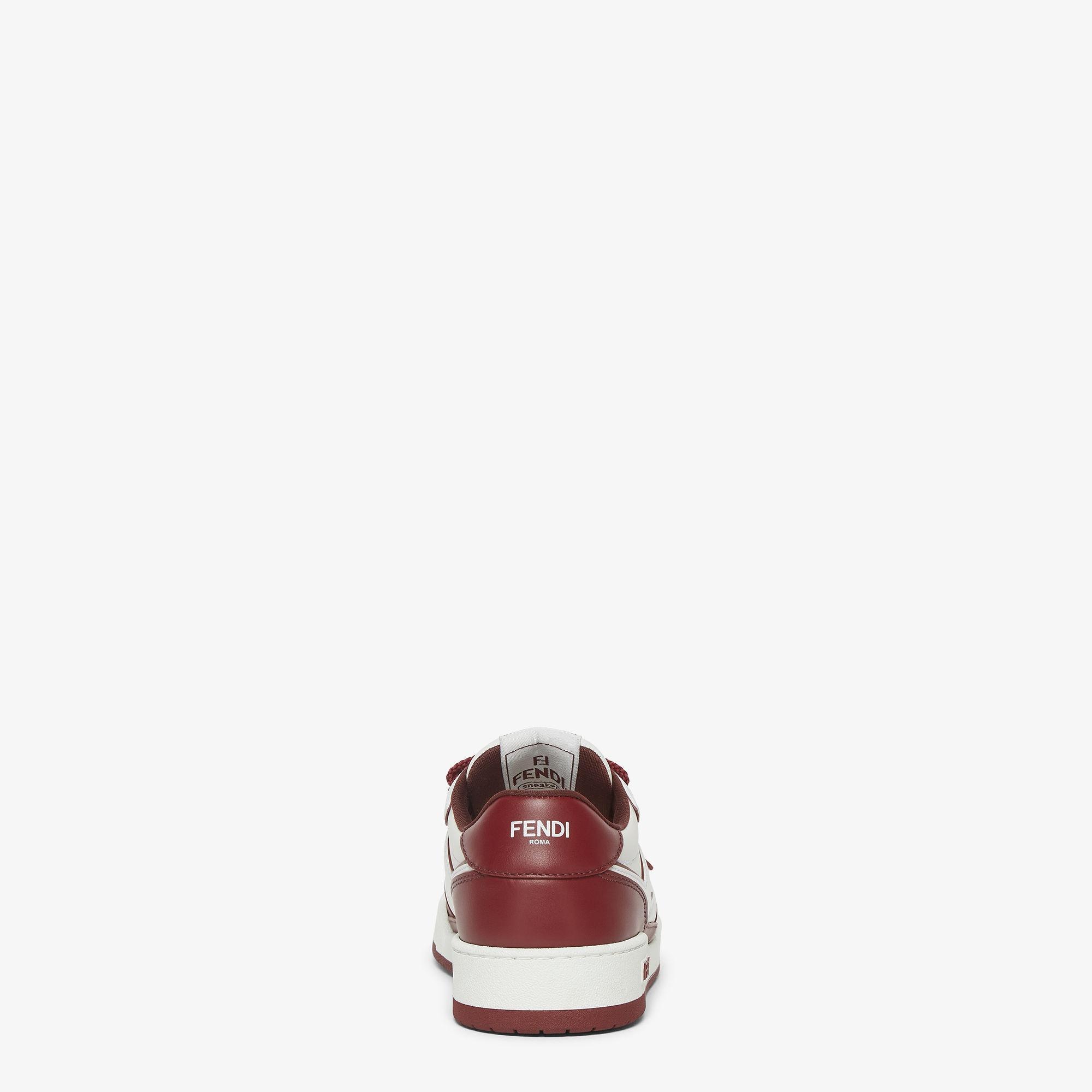 Fendi MatchBurgundy leather low-tops Product Image