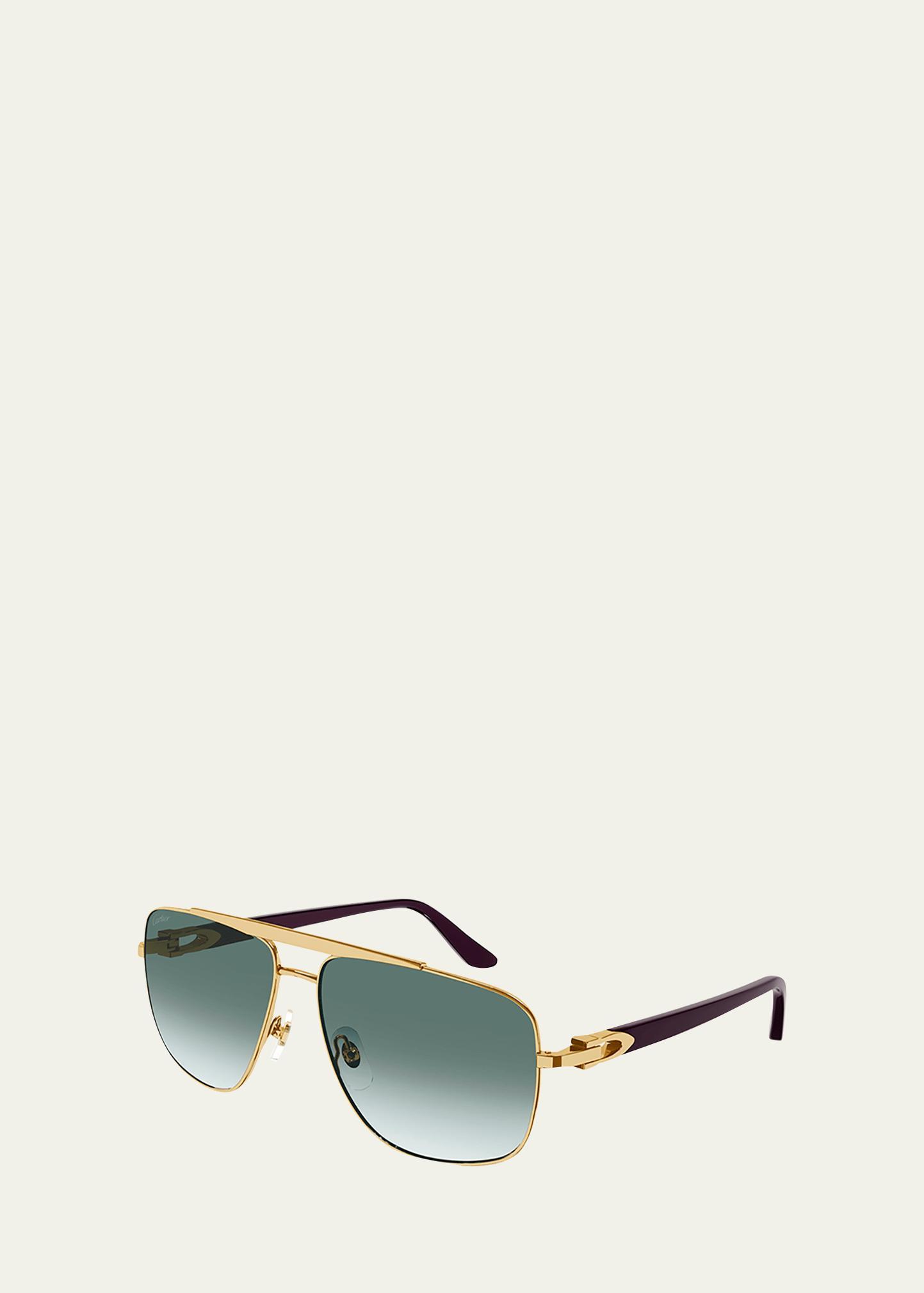 Mens Gradient-Lens Aviator Sunglasses Product Image