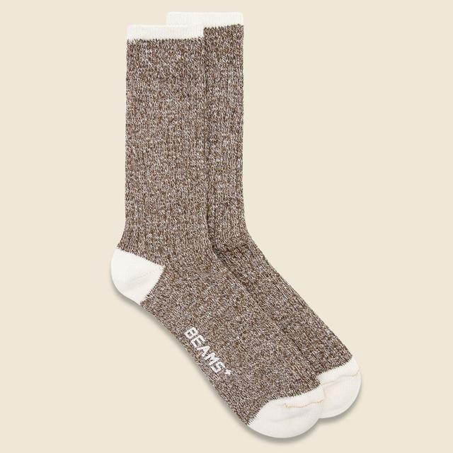 Two Pack Rag Socks - Khaki/Yellow Product Image