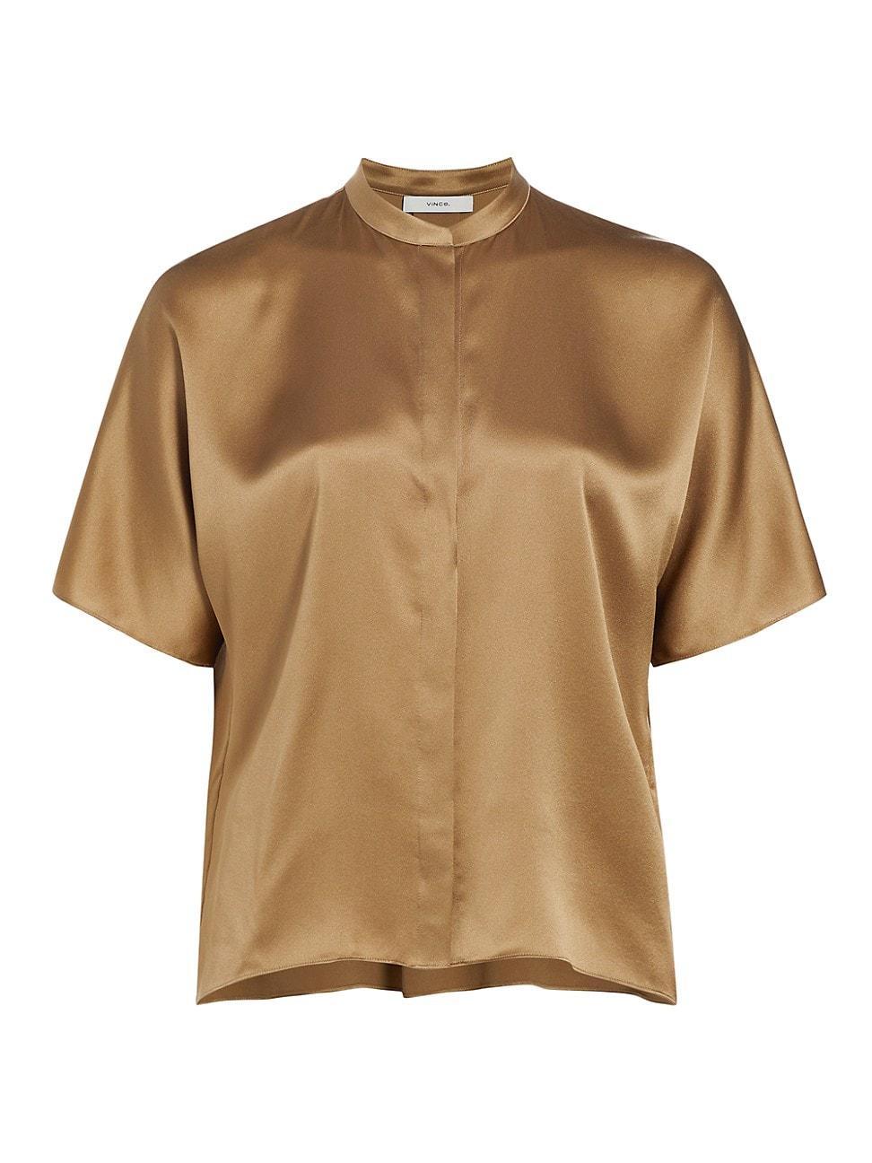 Womens Silk Dolman-Sleeve Blouse Product Image