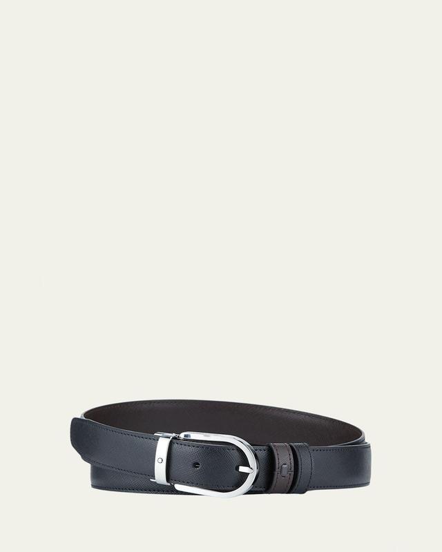 Montblanc Horseshoe Buckle Reversible Sartorial Leather Belt Product Image