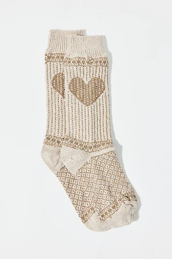 American Trench Heart Cable Knit Sock Womens at Urban Outfitters Product Image