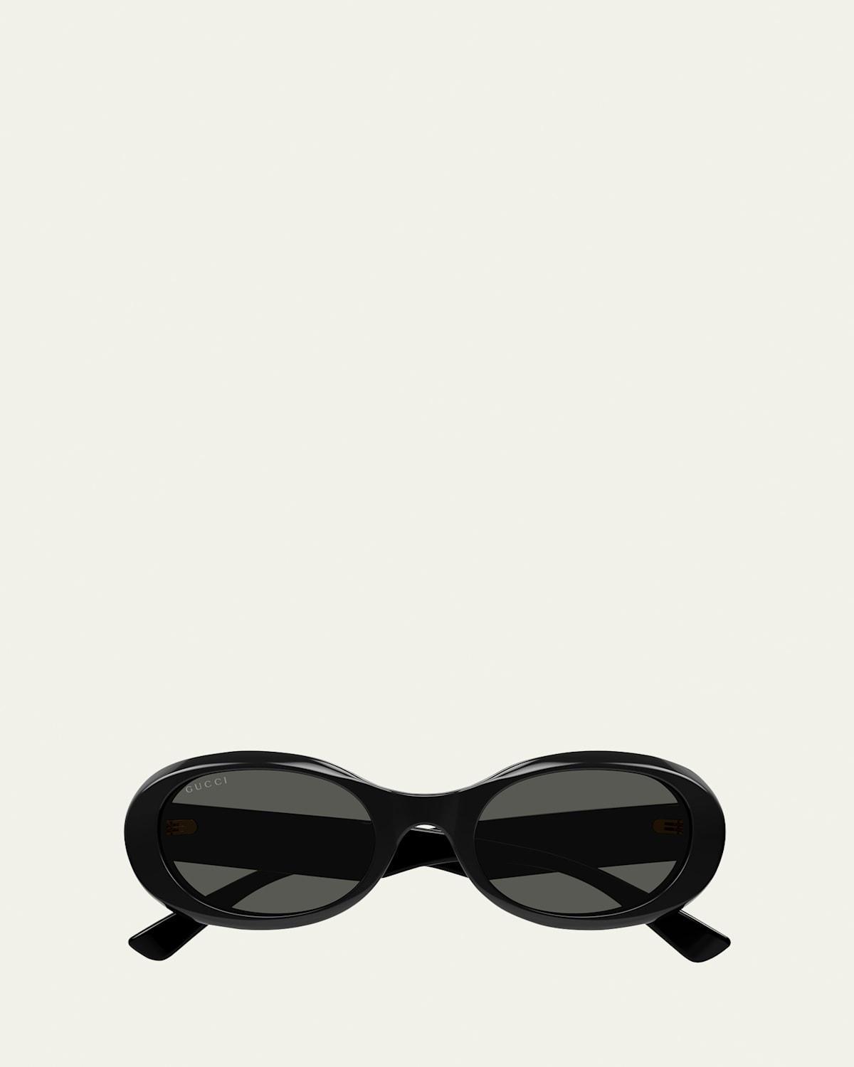 Logo Acetate Oval Sunglasses Product Image