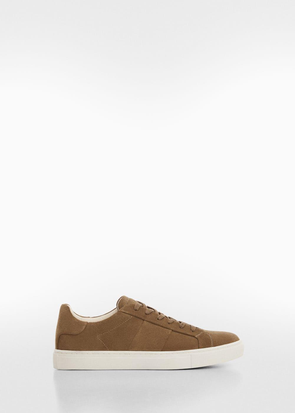 MANGO MAN - Laces suede sneaker medium brownMen Product Image