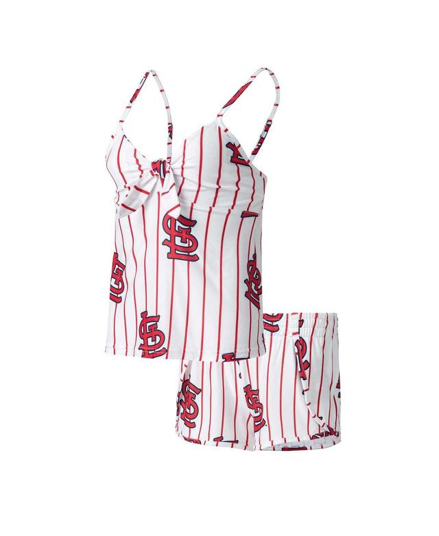 Womens Concepts Sport White St. Louis Cardinals Reel Allover Print Tank Top & Shorts Sleep Set Product Image