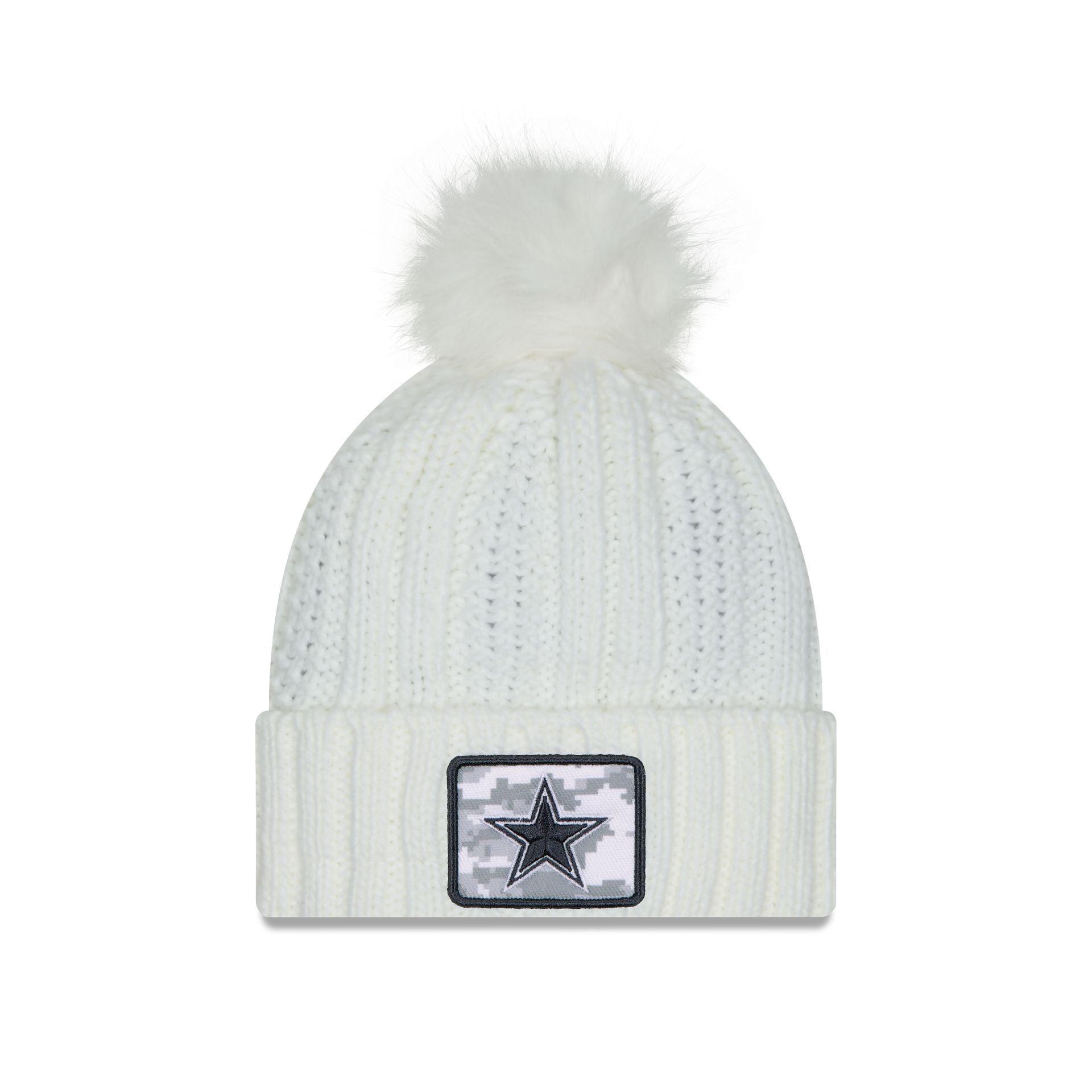 Dallas Cowboys 2024 Salute to Service Women's Pom Knit Hat Female Product Image