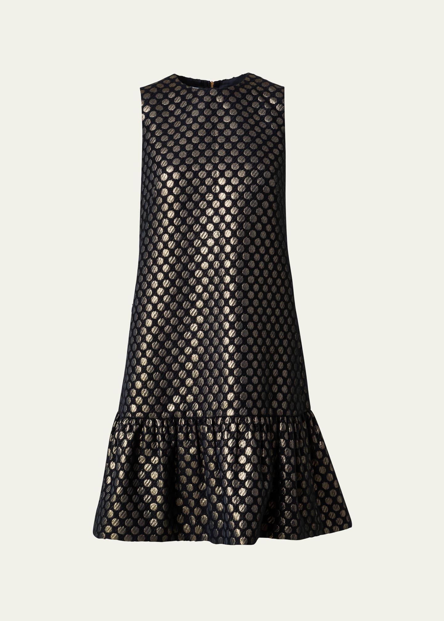 Metallic Polka Dot Jacquard Dress Product Image