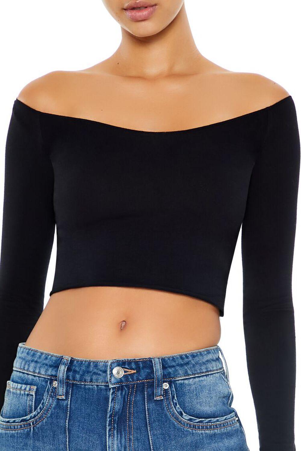 Off-the-Shoulder Crop Top | Forever 21 Product Image