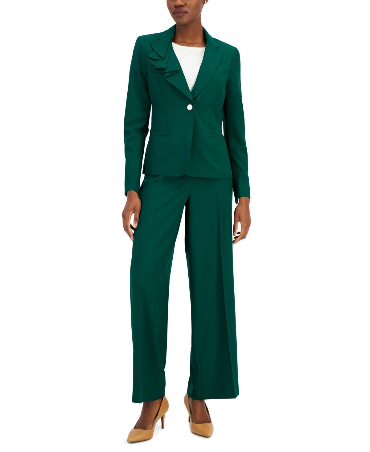 Nipon Boutique Notch Lapel Blazer Wide Leg 2 Product Image