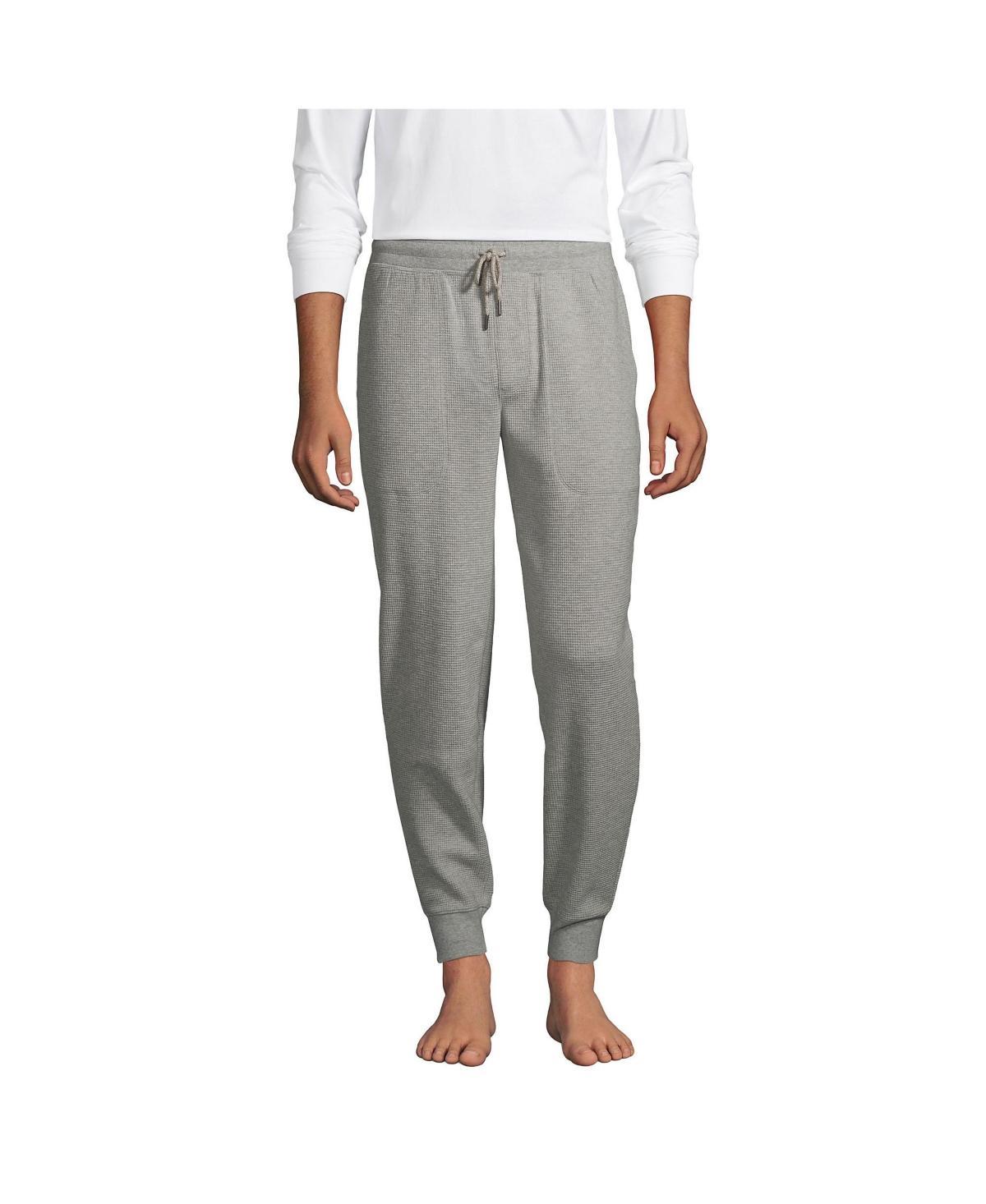 Lands End Mens Waffle Jogger Pajama Pants Product Image