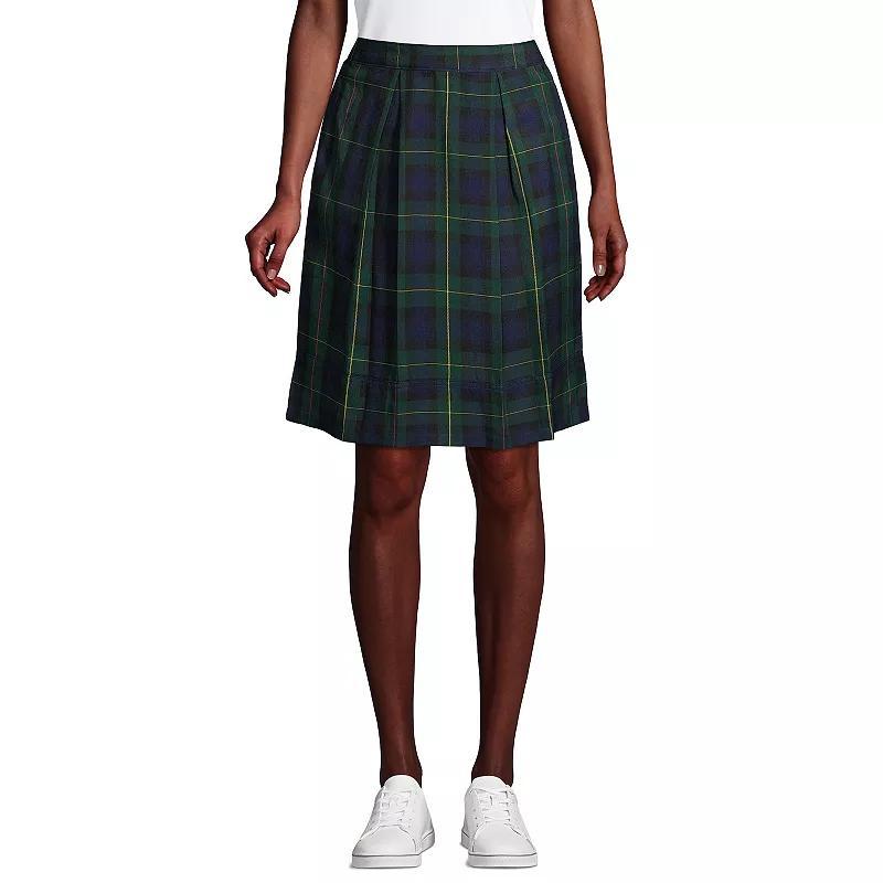 Womens Lands End Plaid Top of Knee Length Pleated Skort Product Image