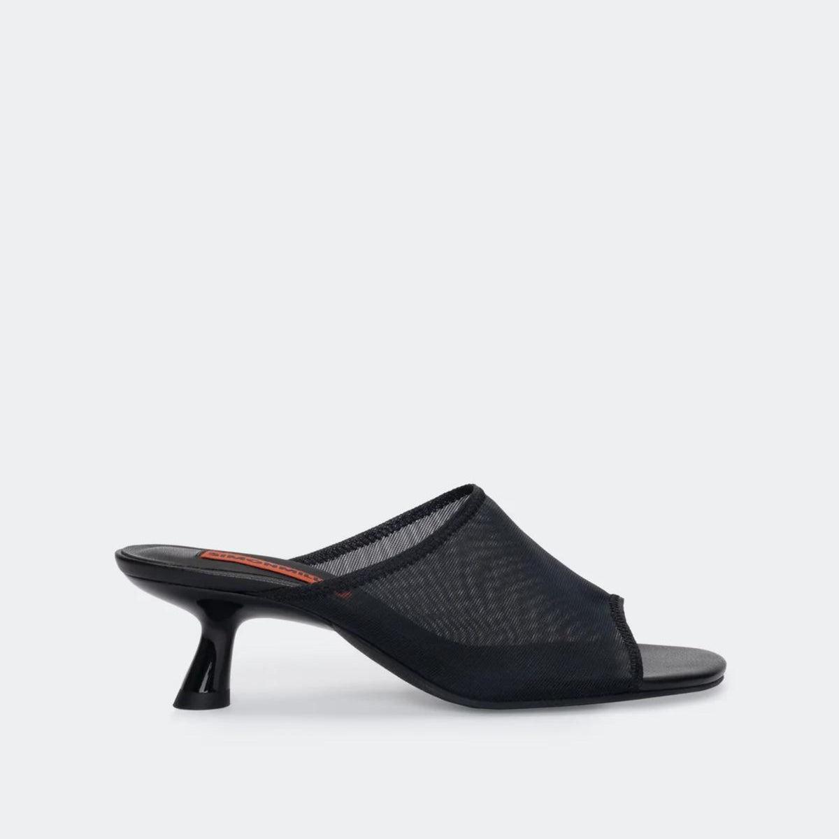 Mesh Beep Heel in Black Product Image