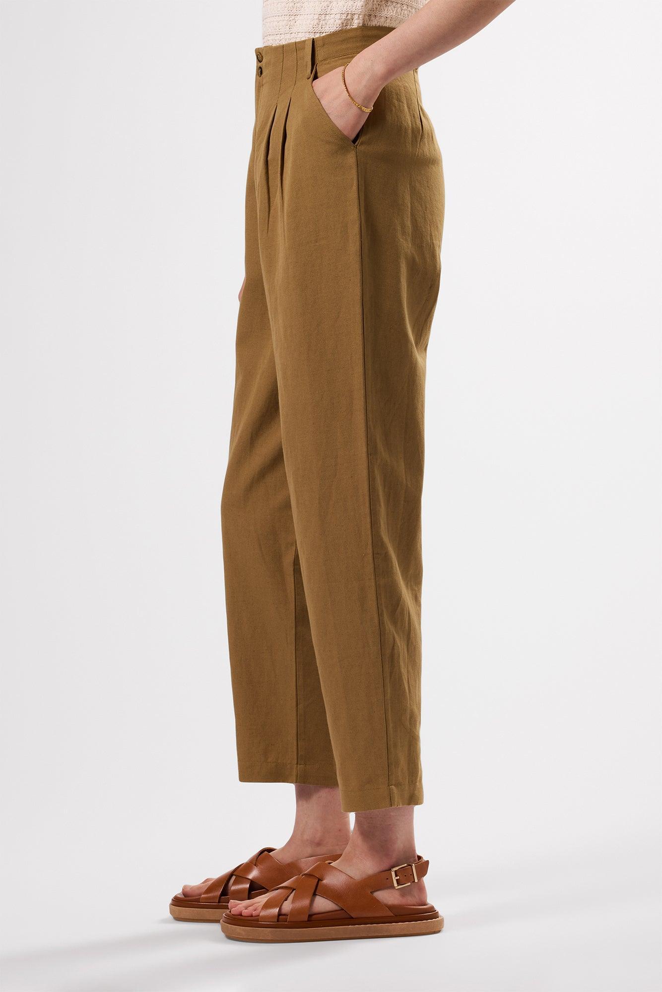 Larisa Cotton Linen Pant - Elm Product Image