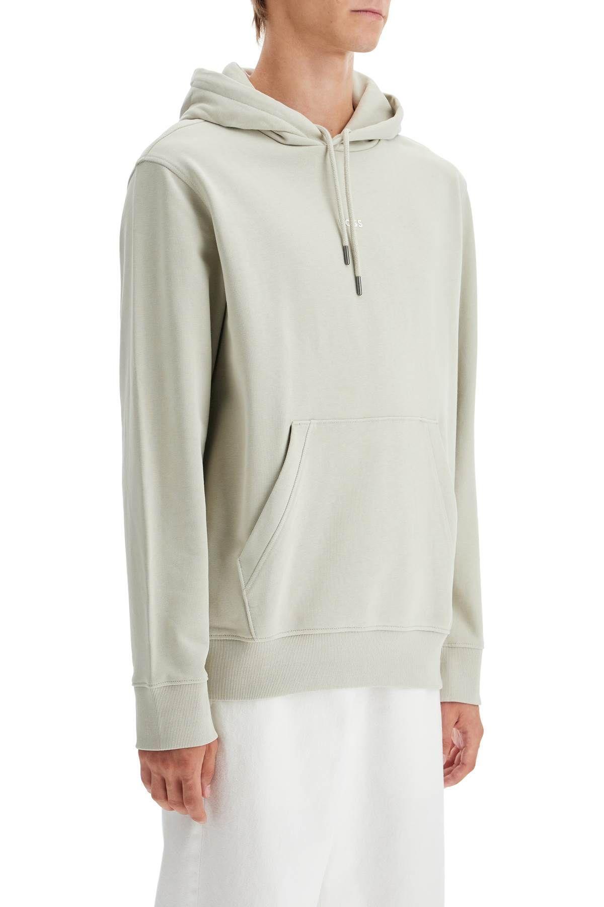 HUGO BOSS Printed Hoodie With Hood In Beige Product Image