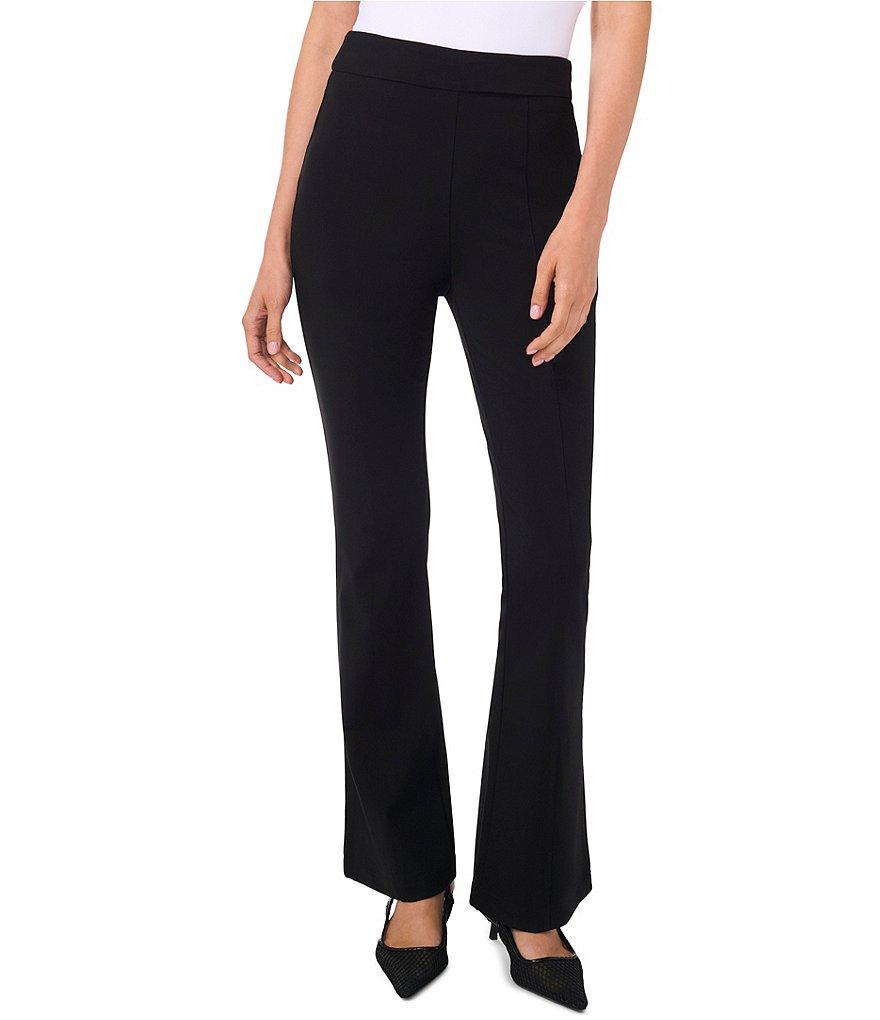 CeCe Ponte High Rise Princess Seam Flat Front Flare Pants Product Image