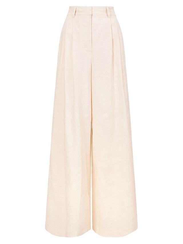 Womens Luisa Linen Wide-Leg Trousers Product Image