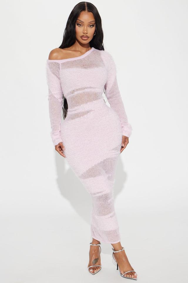 Danya Long Sleeve Maxi Dress - Pink Product Image