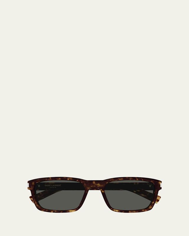 Men's Rectangle Acetate Sunglasses with Logo Detail Product Image